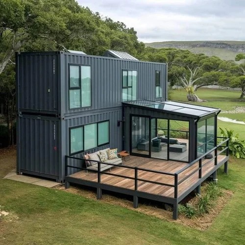 Shipping Container Fabricated House, 30x10