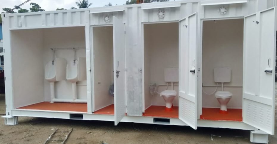 Prefab 10 Seater GI Mobile Toilet